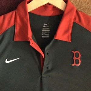 Nike MLB Red and Dark Gray Polo Shirt